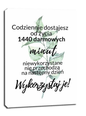 Niewykorzystane minuty - obraz na płótnie 20x30 cm