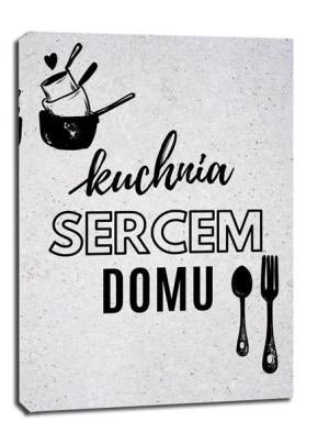 Kuchnia sercem - obraz na płótnie 90x120 cm