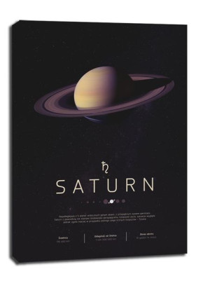 SATURN - obraz na płótnie 60x80 cm