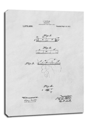 Patent Papieros Projekt z 1913 - obraz na płótnie 61x91,5 cm