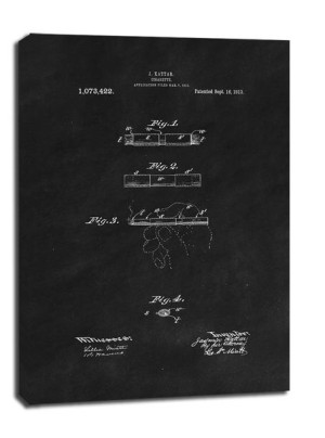 Patent Papieros Projekt z 1913, black - obraz na płótnie 30x40 cm