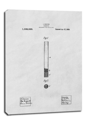 Patent Papieros Projekt z 1920 - obraz na płótnie 40x60 cm
