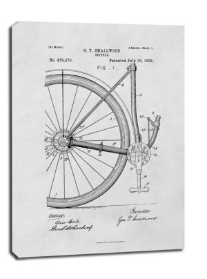 Patent Rower Projekt z 1892 - obraz na płótnie 61x91,5 cm