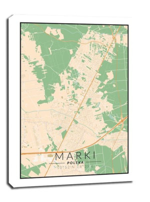 Marki mapa kolorowa - obraz na płótnie 20x30 cm