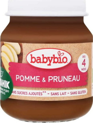Deser jabłko-śliwka od 4 miesiąca bezglutenowy BIO 130 g BabyBiog