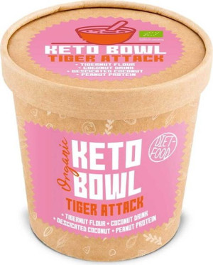 Alternatywa owsianki Keto bowl Tiger attack w kubku BIO 70 g Diet Food