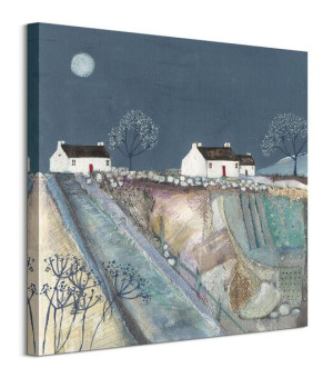 A Quilted Meadow by Moonlight - obraz na płótnie 60x60 cm