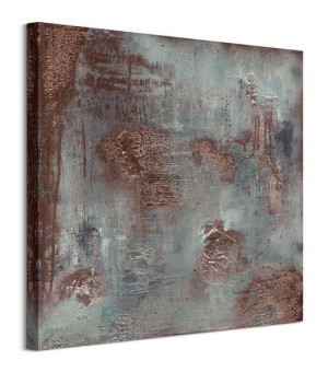 Abstrakcja Copper & Coal - obraz na płótnie 60x60 cm