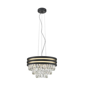 Naica lampa wisząca 4-punktowa czarna/złota Zuma line