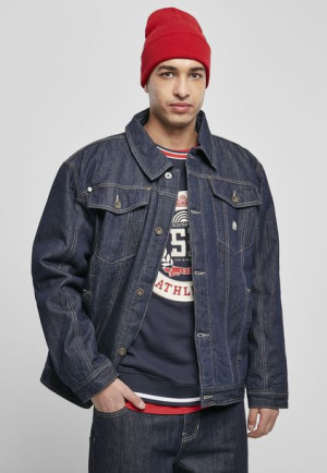 Zimowa Kurta Denim Sherpa Raw Indigo