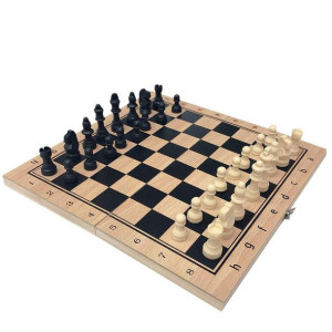 Klasyczna Gra Strategiczna 3w1 Szachy Warcaby Tryktrak