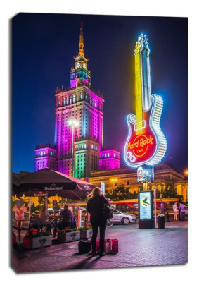 Pałac Kultury Pod Gitarą - obraz na płótnie 20x30 cm