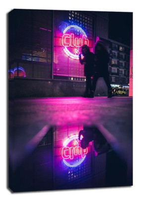 Neon Club - obraz na płótnie 40x50 cm
