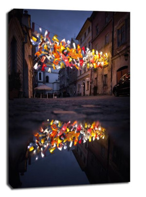 Lublin - Literki - obraz na płótnie 70x100 cm