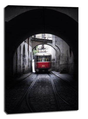 Praga, Tramwaj II - obraz na płótnie 30x40 cm
