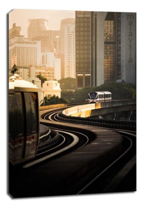 Kuala Lumpur, Metro - obraz na płótnie 30x40 cm