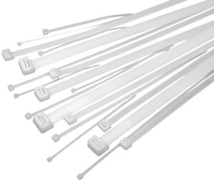 Opaska zaciskowa, trytytka 2,5 mm, 100 mm, biały, 100 szt