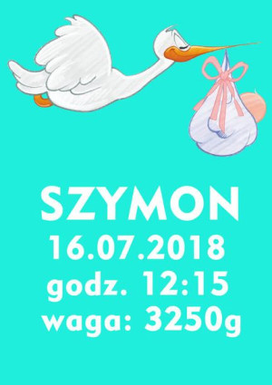 Metryczka dla chłopczyka - plakat 59,4x84,1 cm
