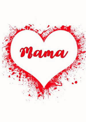 Mama, serce - plakat 50x70 cm