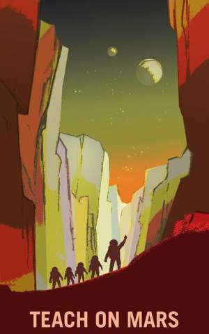 Teach on Mars - plakat 42x59,4 cm