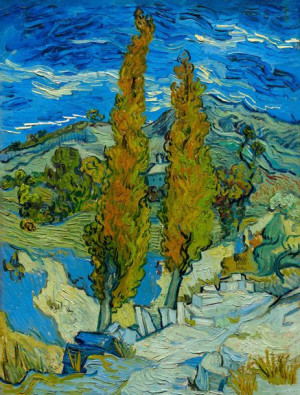 Vincent Van Gogh, The Poplars at Saint-Rémy - plakat 50x70 cm