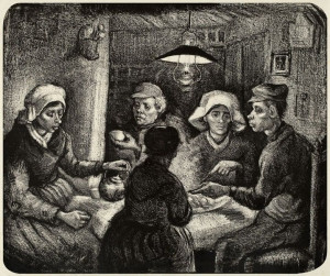 Potato Eaters, Vincent van Gogh - plakat 60x40 cm