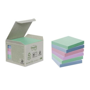 Ekologiczne karteczki samoprzylepne Post-it PEFC Pastelowe 76 x 76 mm 6 blo