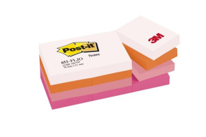 Karteczki samoprzylepne Post-it® w radosnych kolorach 38 x 51mm 12x100k