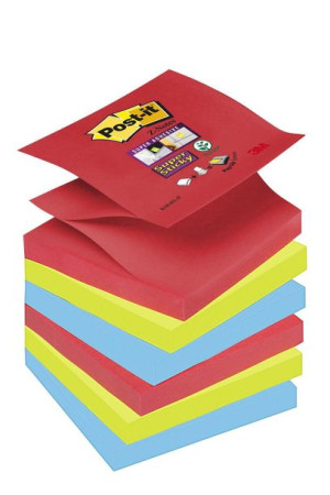 Karteczki samoprzylepne Post-it Super Sticky Z-Notes Bora Bora 76x76mm 6x90