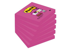 Karteczki samoprzylepne Post-it® Super Sticky Fuksja 76x76 90k.