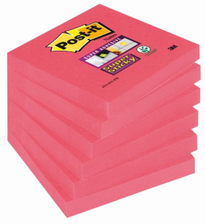 Karteczki samoprzylepne Post-it Super Sticky czerwone 76x76 90k