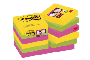 Karteczki samoprzylepne Post-it Super Sticky Rio 47,6x47,6mm 12x90k