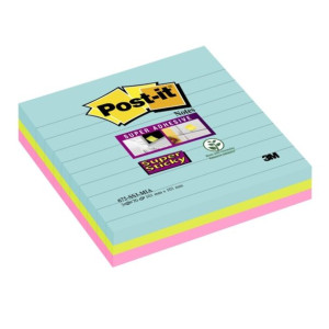 Karteczki samoprzylepne Post-it® Super Sticky XL Miami w linię 101x101 3x70