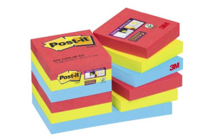 Karteczki samoprzylepne Post-it Super Sticky Bora Bora 47,6x47,6mm 12x90k 7