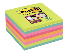 Karteczki samoprzylepne Post-it® Super Sticky Tęczowe 76x76 mm 8x45k.