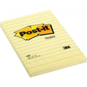 Karteczki samoprzylepne Post-it XXL żółte w linię 102x152mm 100k