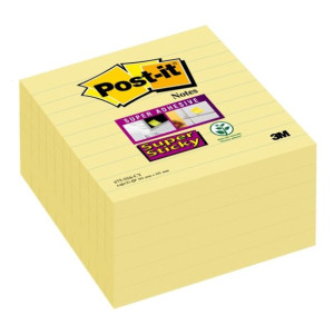 Karteczki samoprzylepne Post-it® Super Sticky XL Żółte w linię 101x101 6x90
