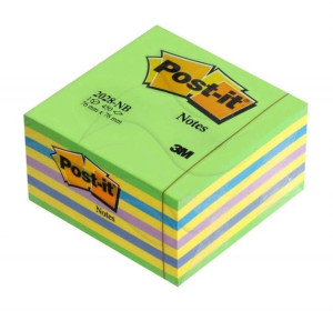 Karteczki samoprzylepne Post-it kostka niebiesko-zielona 76x76mm 450k