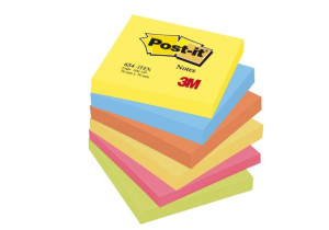 Karteczki samoprzylepne Post-it energetyczne kolory 76x76mm 6x100k