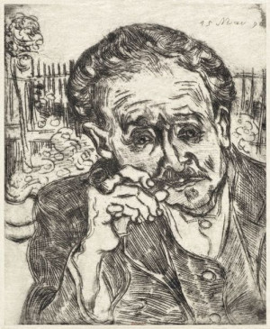 Dr Gachet Man with a Pipe, Vincent van Gogh - plakat 70x100 cm