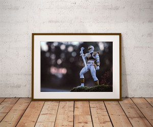 Power Rangers White Ver3 - plakat 80x60 cm