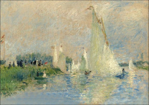 Regatta at Argenteuil, Auguste Renoir - plakat 80x60 cm