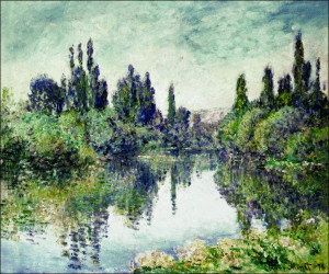 Morning on the seine near vetheuil, Claude Monet - plakat 30x20 cm