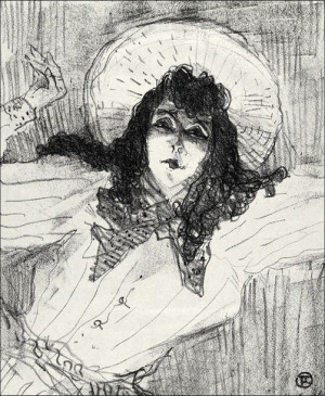 May Belfort sketch, Henri de Toulouse-Lautrec - plakat 40x60 cm