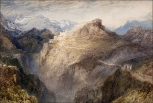 The Fort of L_Esseillon, Val de la Maurienne, France, William Turner - plak