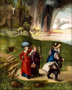 Lot and His Daughters, Albrecht Durer - plakat 40x60 cm