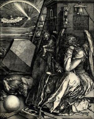 Melencolia I, Albrecht Durer - plakat 30x40 cm