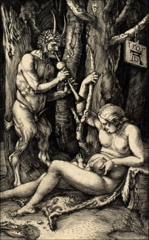 Satyr Family, Albrecht Durer - plakat 20x30 cm