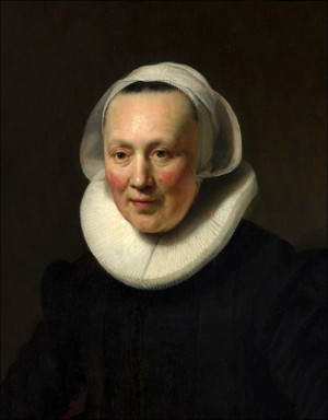 Portrait of a woman II, Rembrandt - plakat 42x59,4 cm