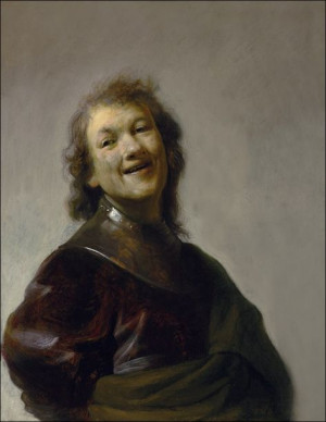 Rembrandt Laughing, Rembrandt - plakat 59,4x84,1 cm